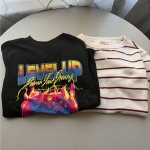 Boys 10/12 Long Sleeve Tops (2)